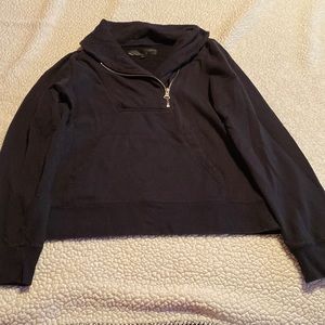 Large Vans hoodie/ sweatshirt. Zipper detailing on front. Fold over collar